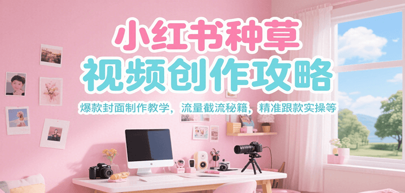 小红书种草视频创作攻略，爆款封面制作教学 ，流量截流秘籍 ，精准跟款实操等-小马哥轻创网
